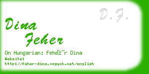 dina feher business card